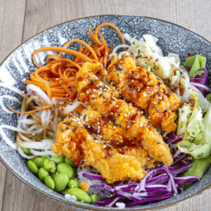 poke bowl au poulet croustillant