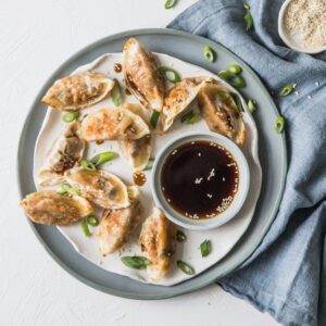 gyozas aux légumes et au poulet