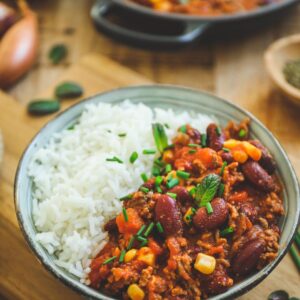 chili con carne et riz